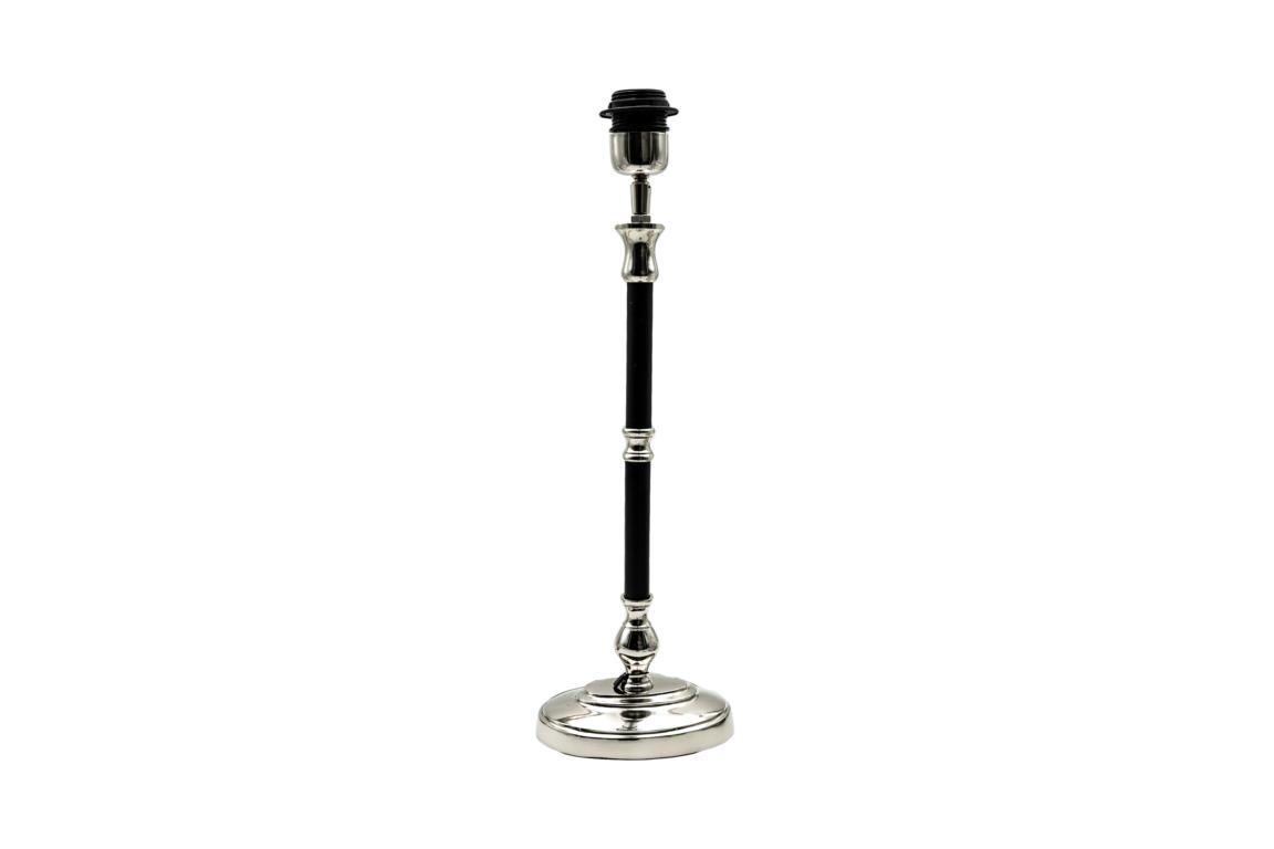 Lampenfuß, für Tischampe, ovaler Fuß, Aluminium/schwarz, 15x10x47cm