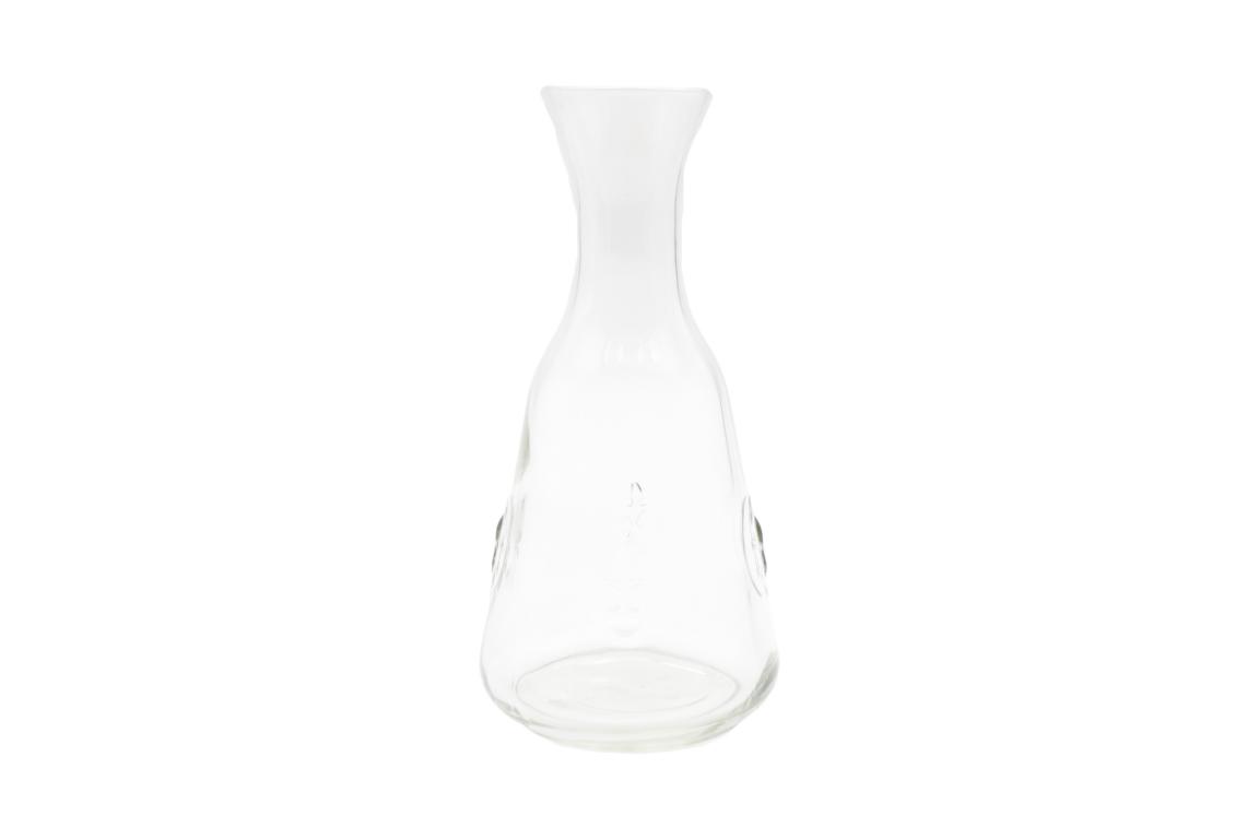 Karaffe 0,75L, für Wasser oder Wein, aus Glas, Fleur de Lys/Lilie, 22,5x10,5cm