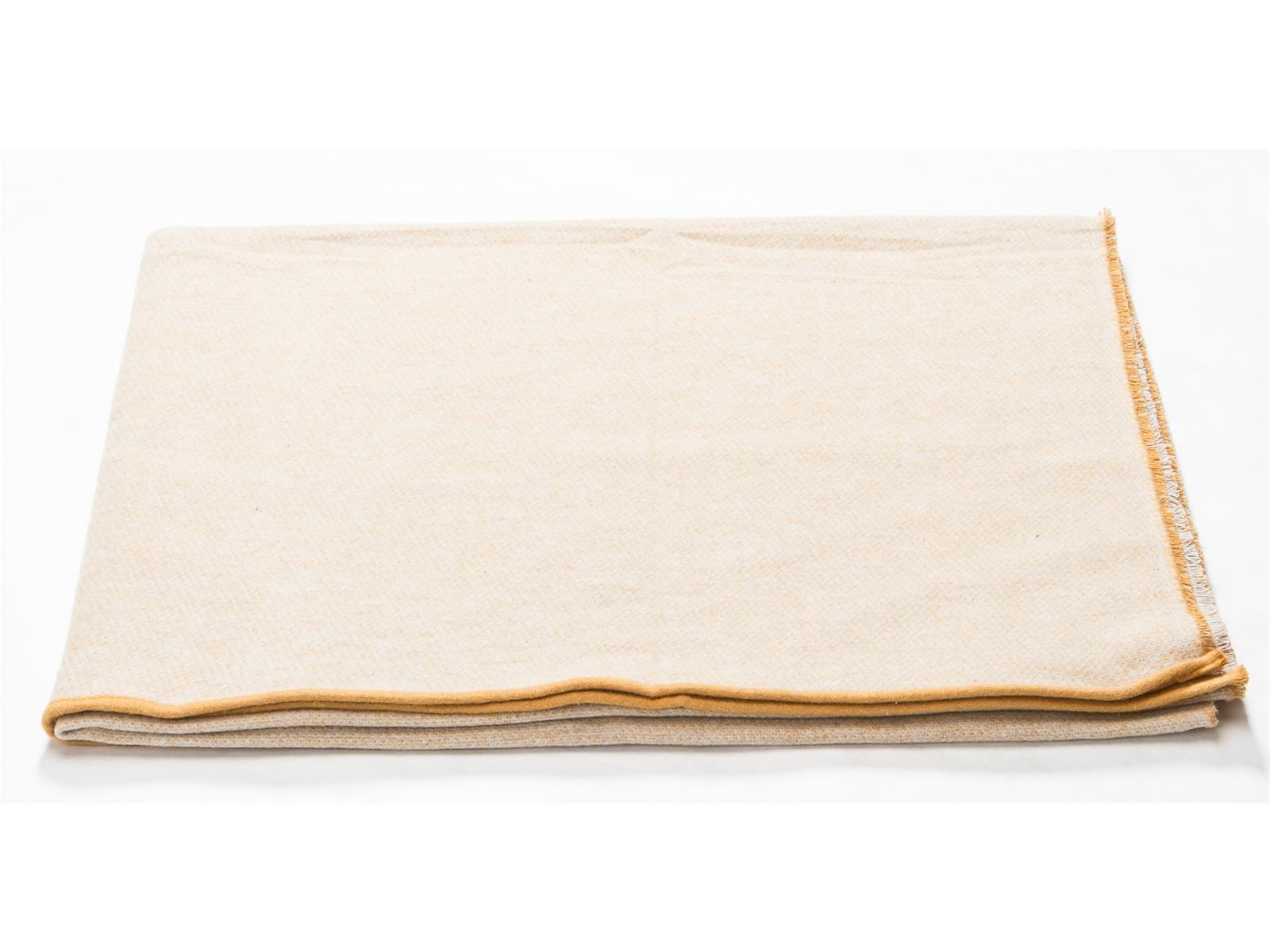 DAVID FUSSENEGGER Decke Luca, Flanell- Allzweckdecke uni, goldgelb, 140x200 cm