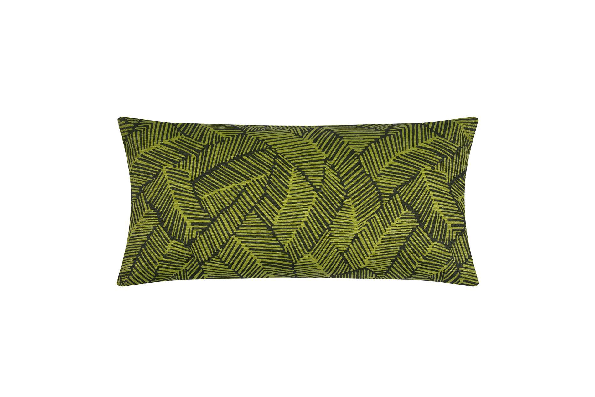 pad Kissenhülle FLAIR, grün, Blättermuster, 25 x 50 cm
