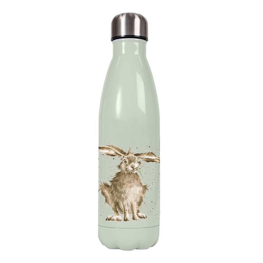 Wrendale Trinkflasche in Geschenkverpackung, Motiv Hase, Farbe mintgrün, 500 ml