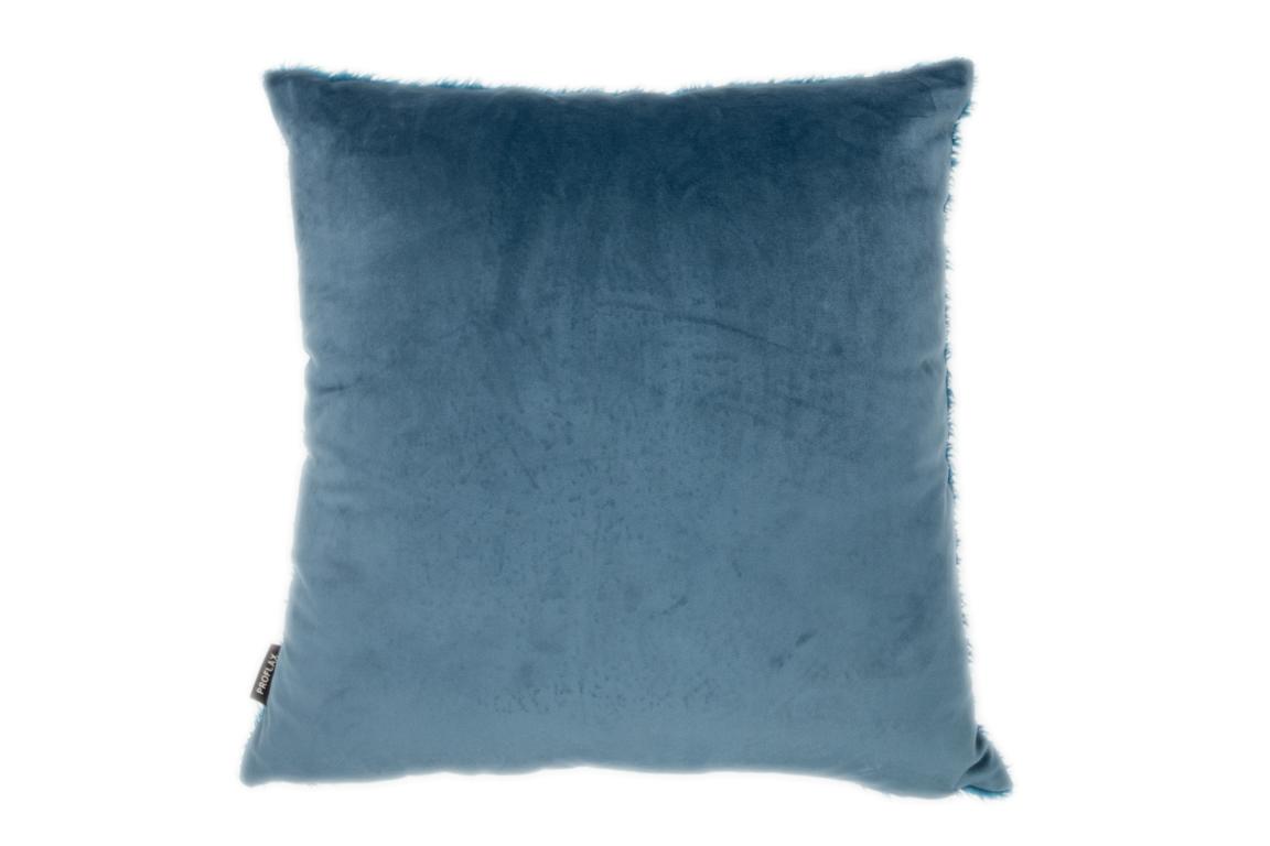 PROFLAX Kissenhülle Enna, Plüschoptik,blau türkis, 45x45 cm