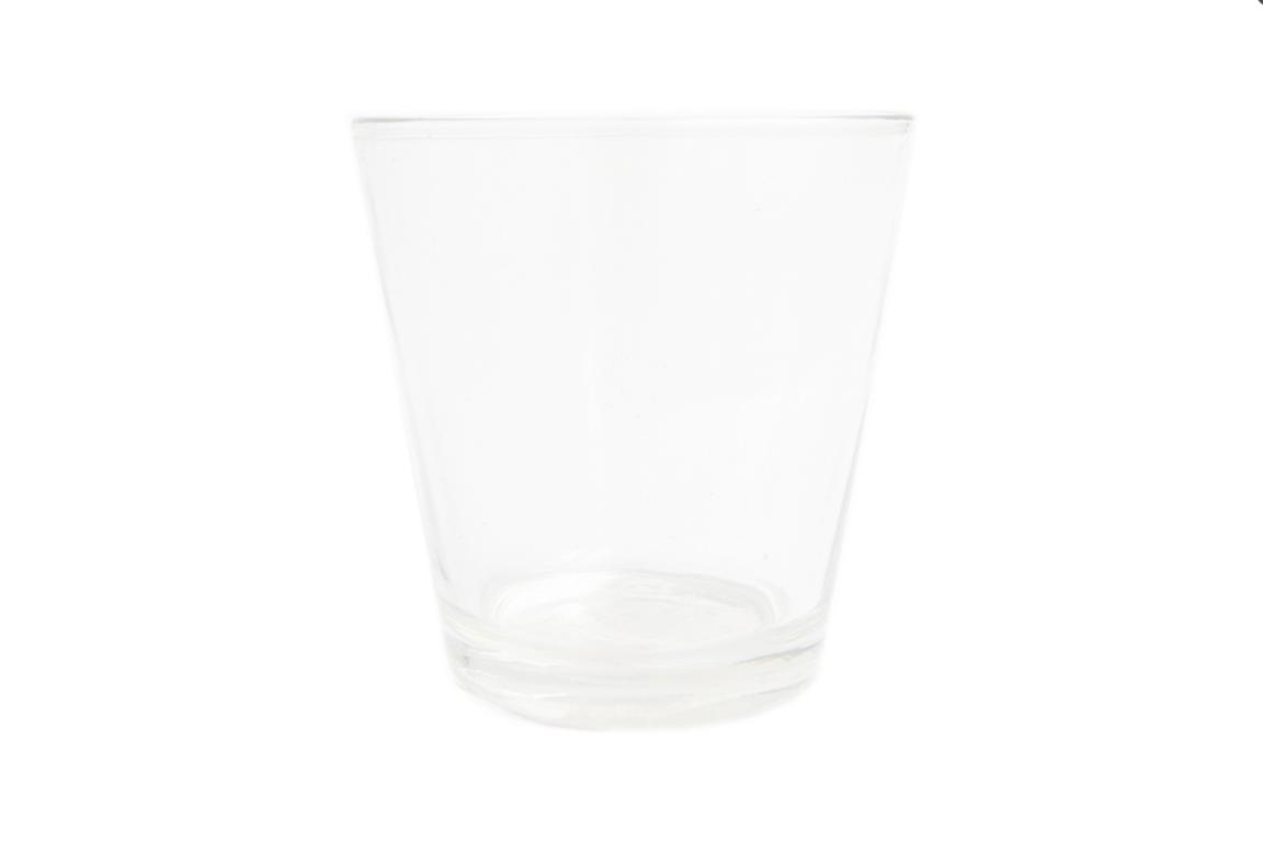 Teelichtglas, klein, H 6,5cm, D 6,5cm