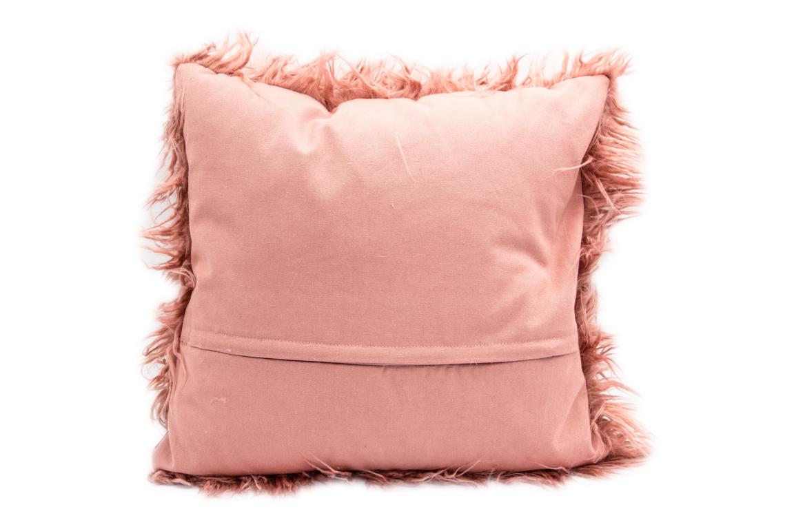 pad Kissenhülle Fluffy, Felloptik, pink, 40x40 cm