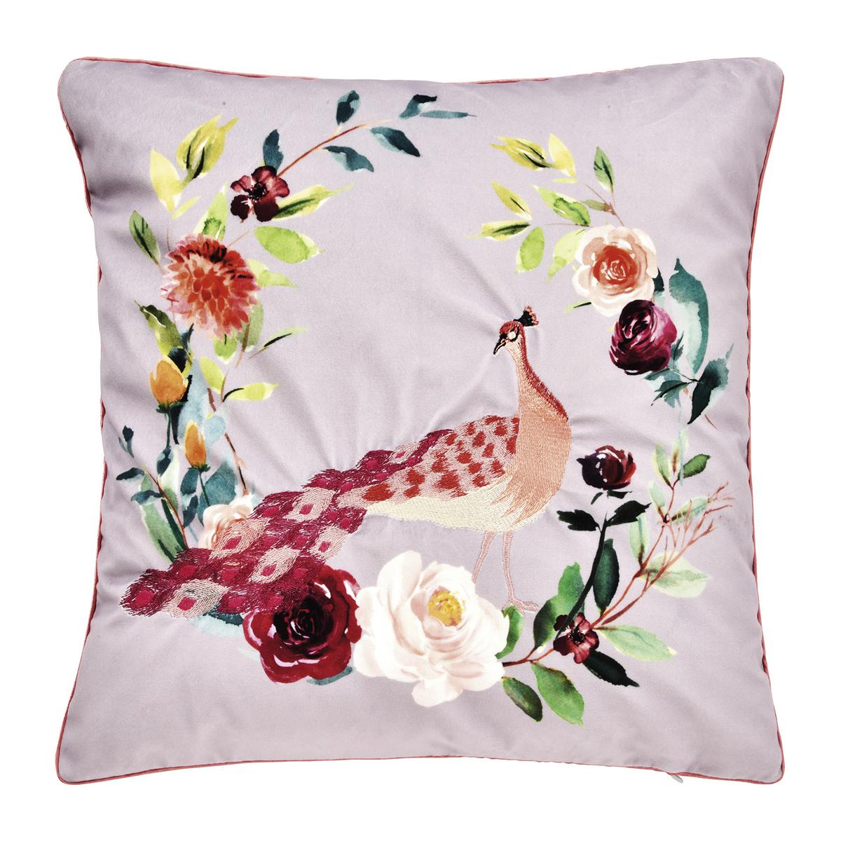 pad Kissenhülle Exotic Pfau grey/grau 50x50 cm