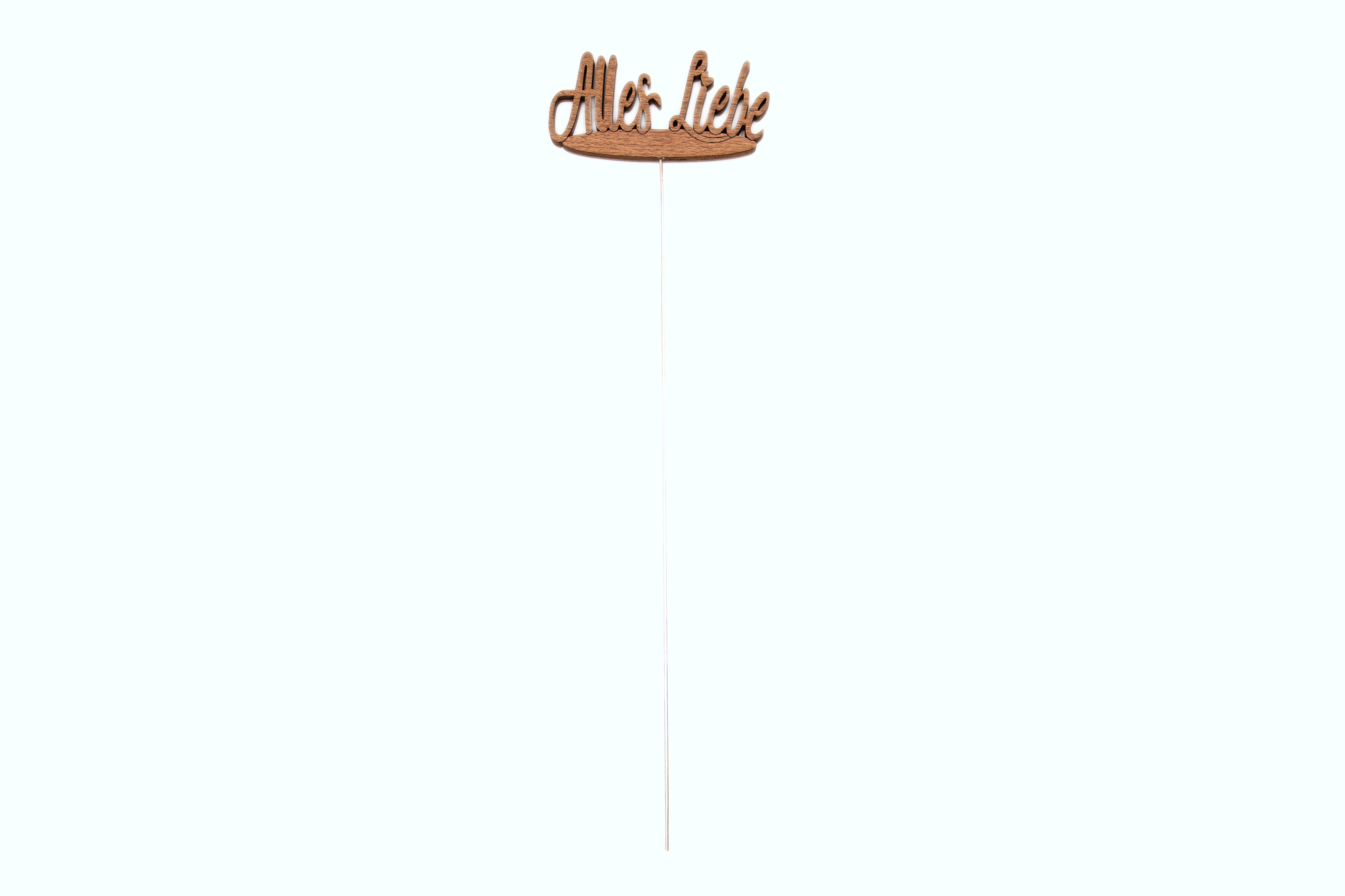 Pflanzenstecker/Blumenstecker Schriftzug "Alles Liebe" aus Holz, 43x12,5 cm