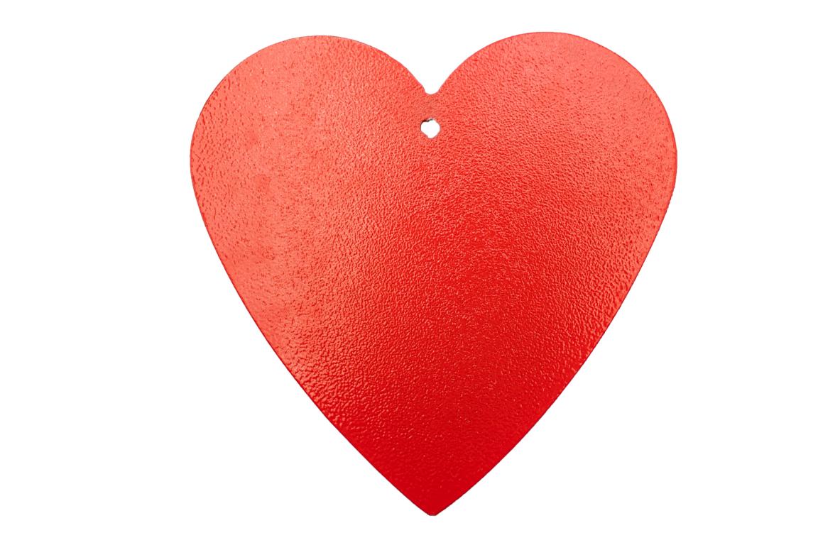 Herz zum hängen, rot lackiert, 18 cm