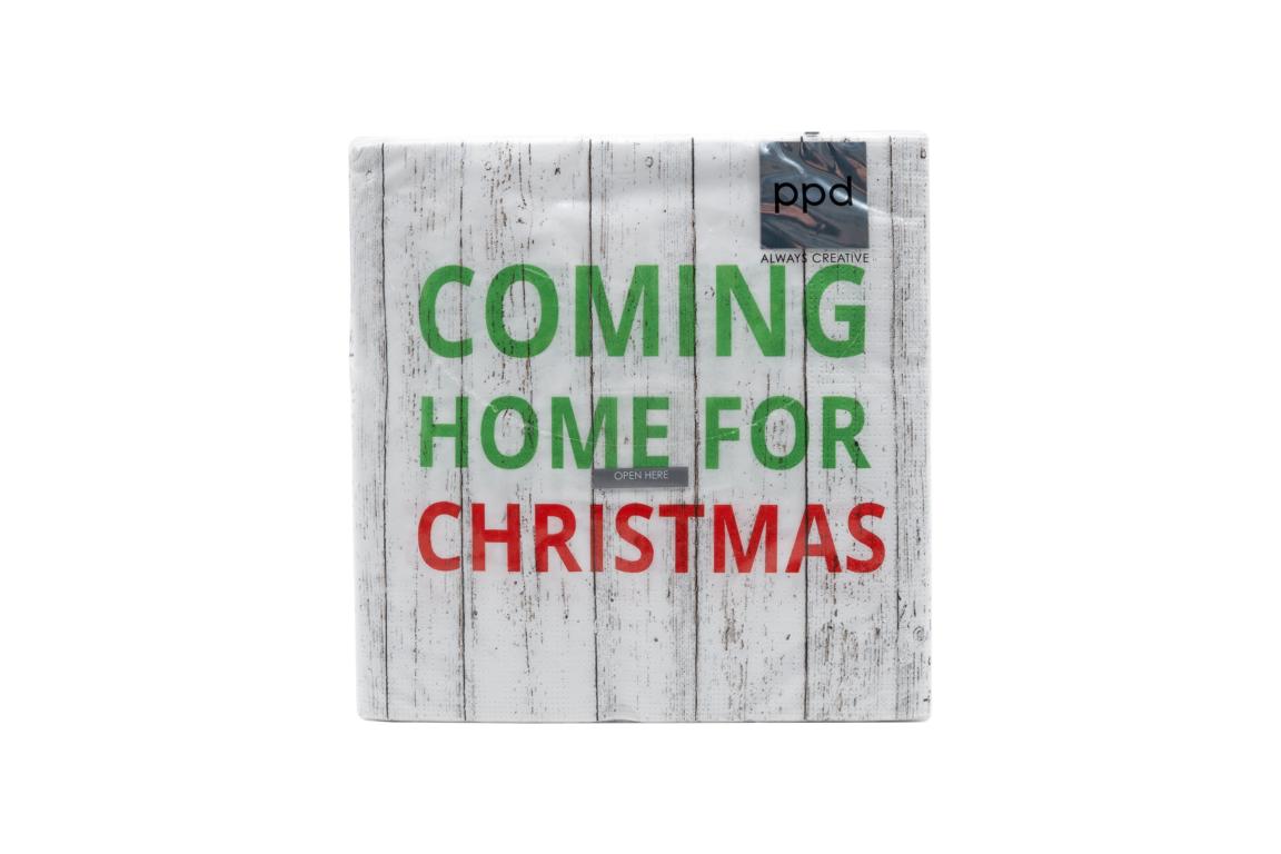 Servietten Chalet Deco Christmas, "Coming Home for Christmas", 33 x 33 cm