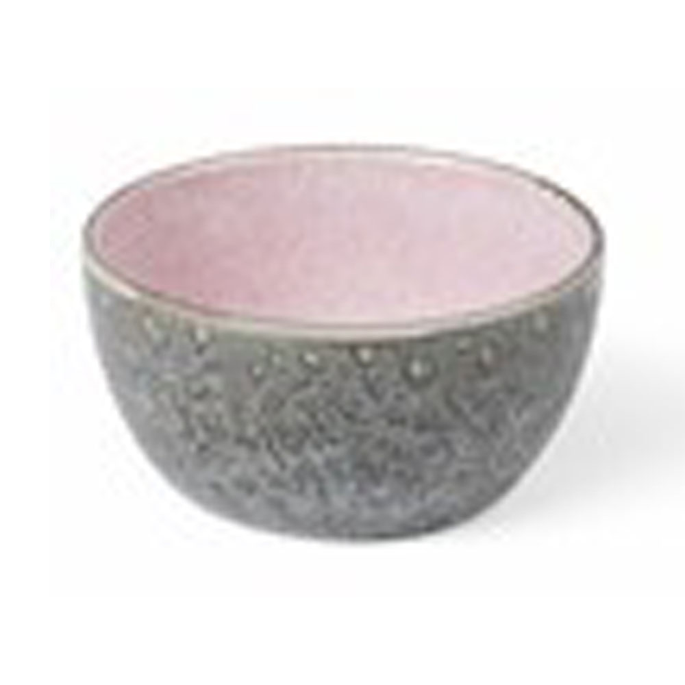 Bitz kleine Schale, Steingut,grau rosa, D 10 cm