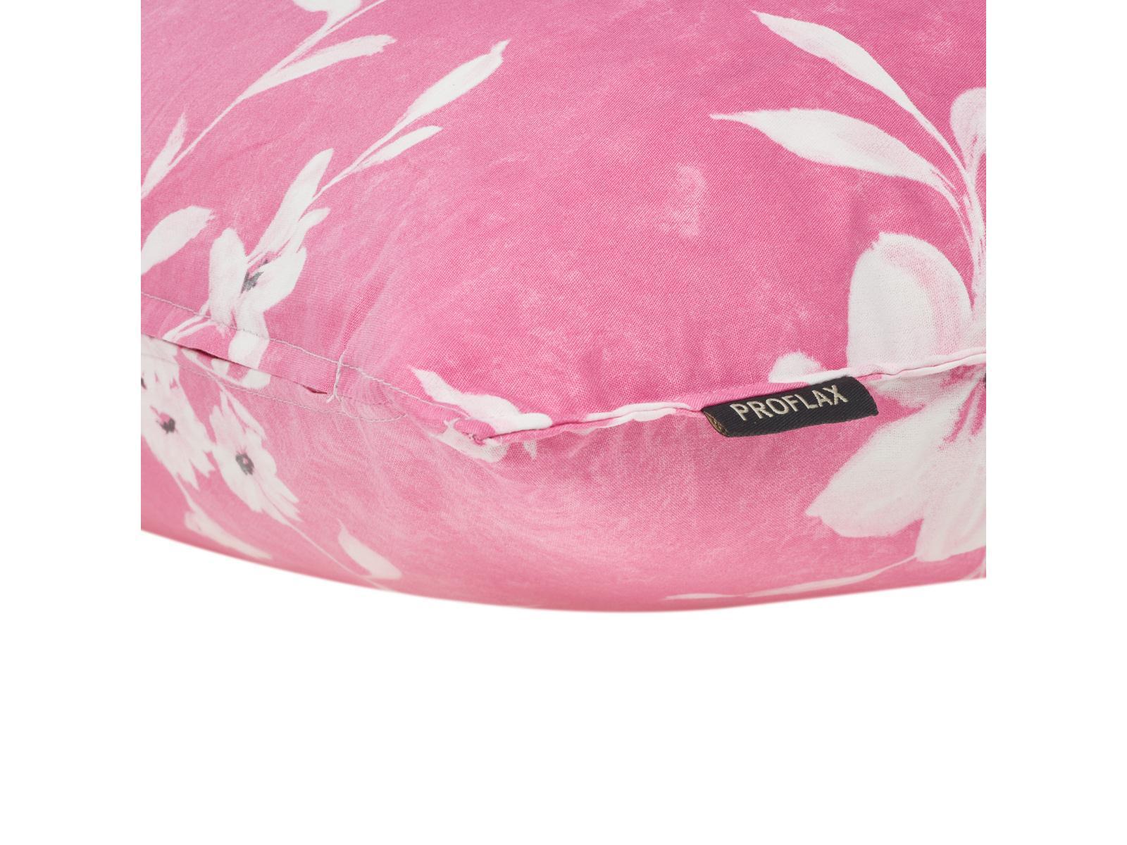PROFLAX Kissenhülle geblümt pink/natur 50x50 cm