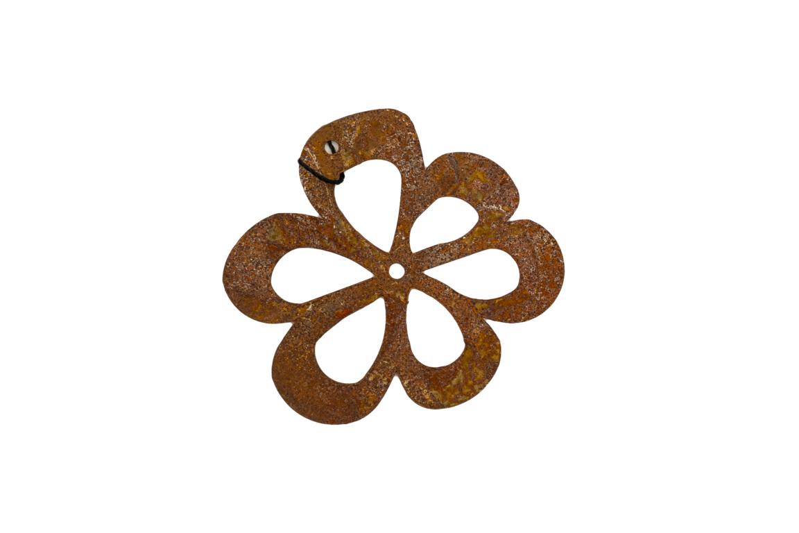 Blüte zum hängen, ausgeschnitten, Hippie, Edelrost, ca.12 cm