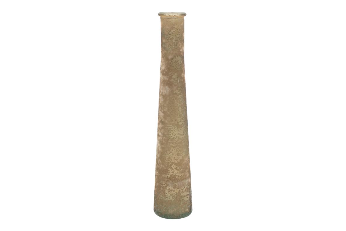 Vase schmal,grün marmoriert , Höhe 31,5cm, Durchmesser 6cm, 100% recyceltes Glas