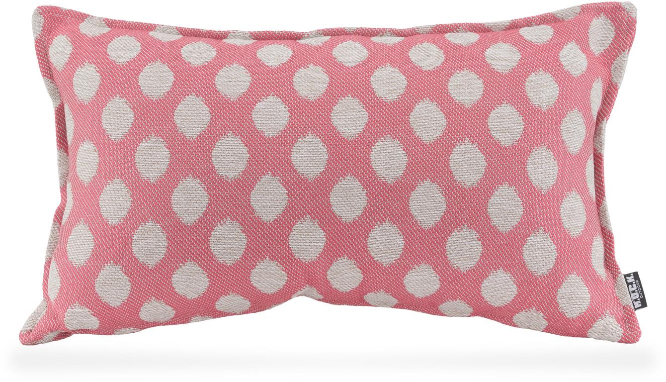 H.O.C.K. Kissen incl. Füllung Banno dots, Outdoor, pink mit weißen Punkten, mit Biese, 50x30cm