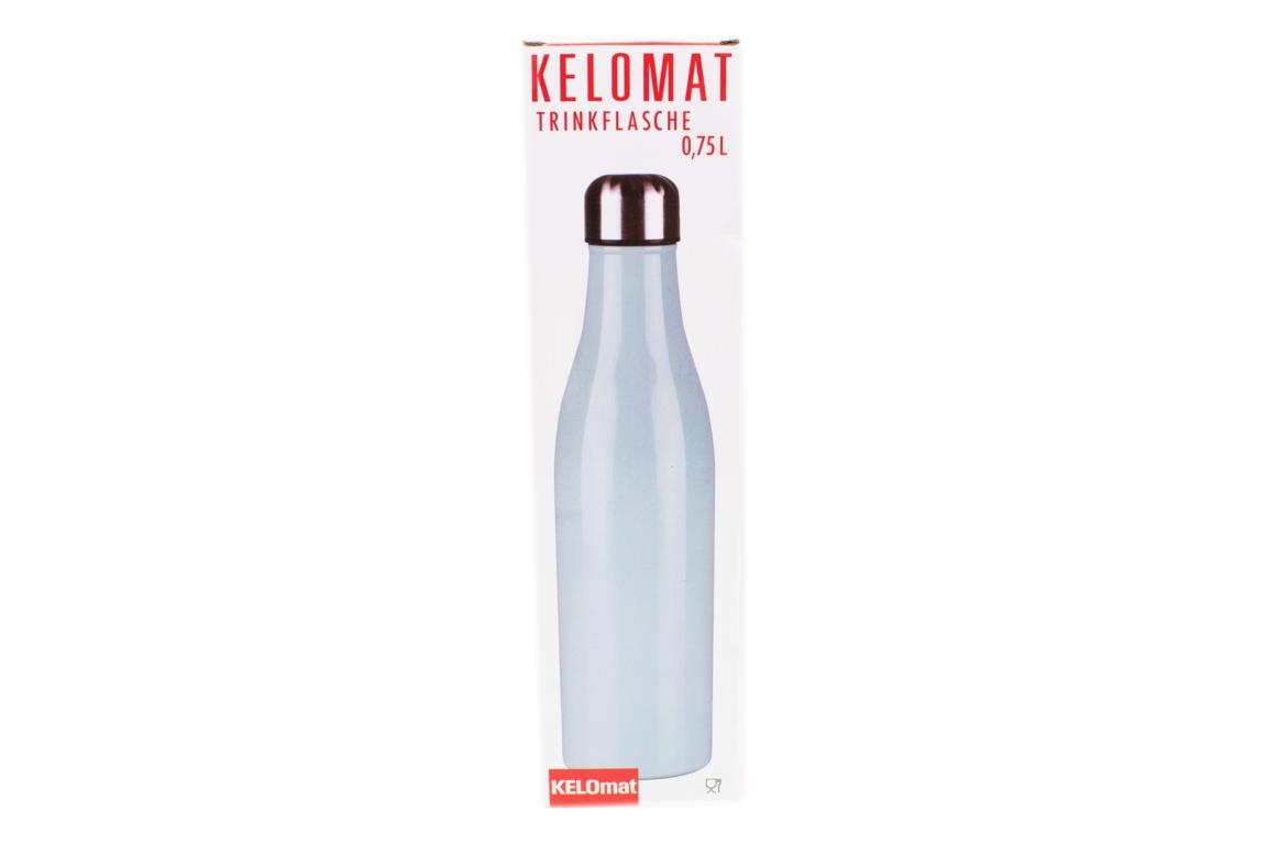 KELOmat Edelstahl Trinkflasche, hellblau, 0,75 Liter