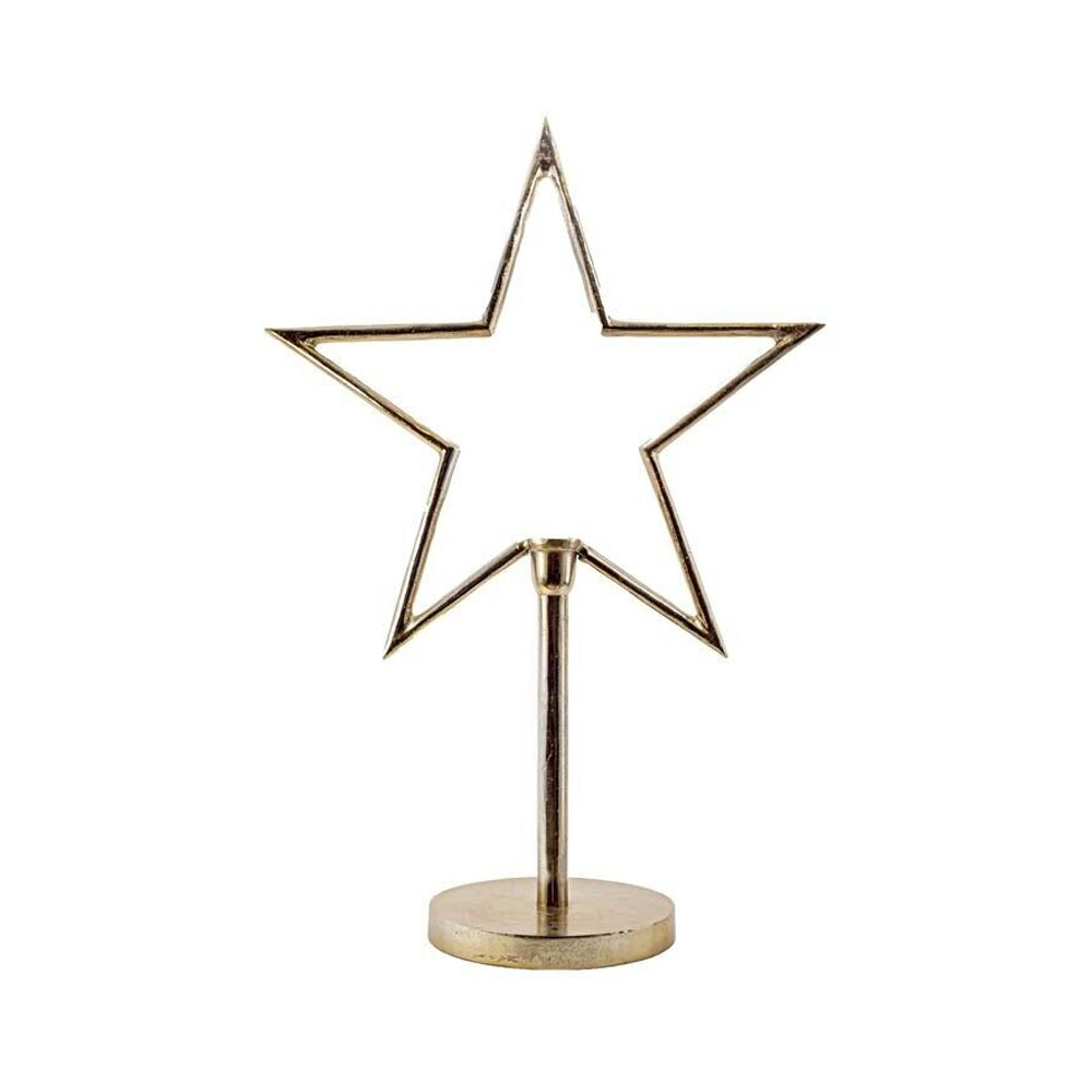 Stehlampe Stern, Antike Optik, Gold, verschiedene Größen