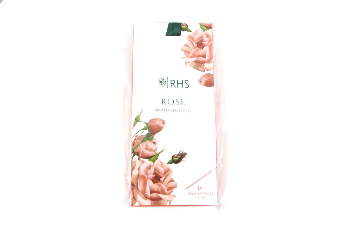 Duftsäckchen Rose, mit grünem Band zum praktischen aufhängen,14x6 cm