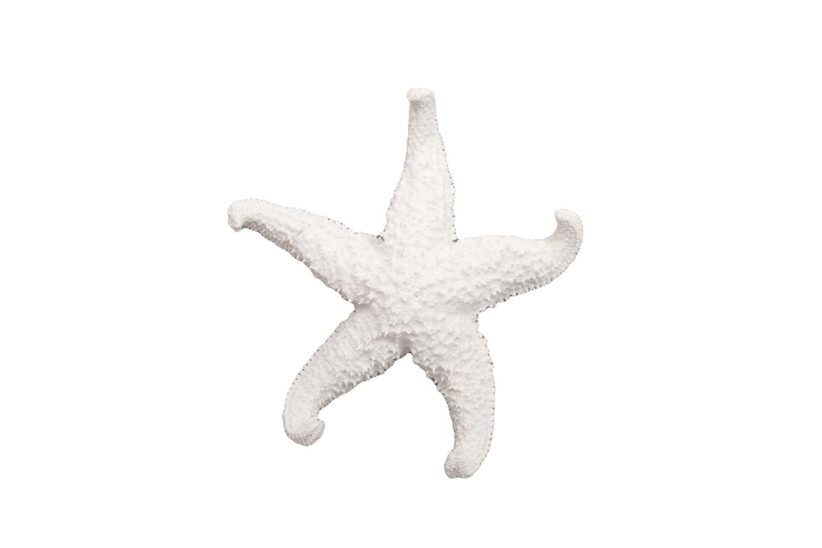 Seestern, künstlich, aus Marmorit, weiß, 9x1,5cm