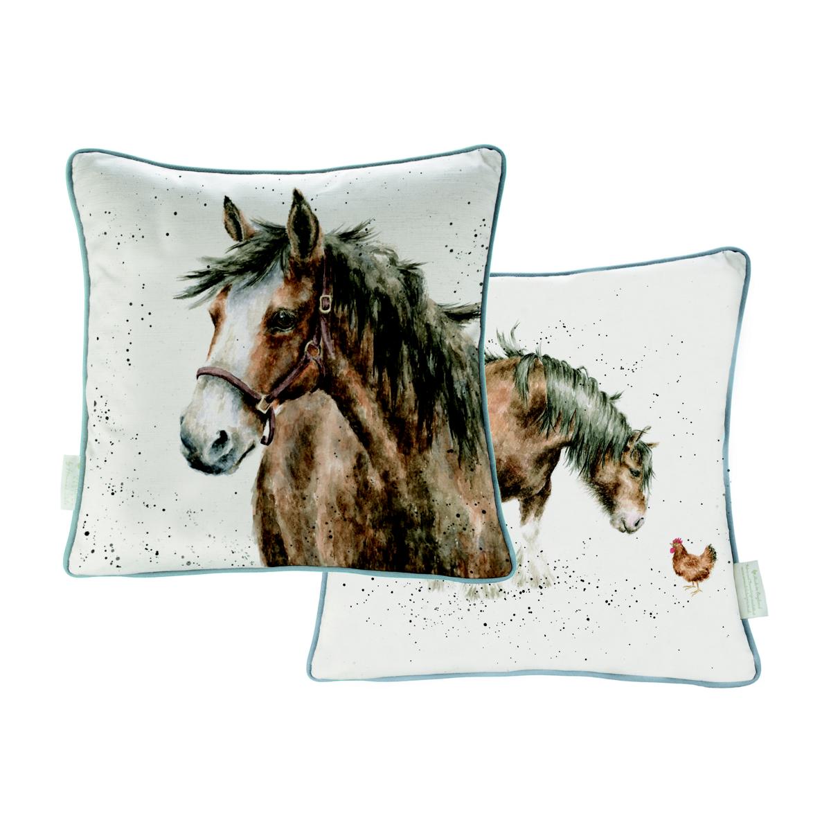Wrendale Kissen inkl.Füllung, Motiv Pferd, 40x40 cm