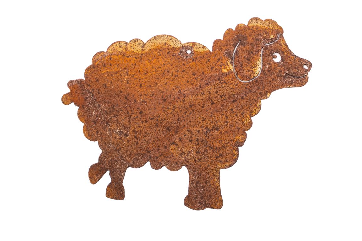 Schaf zum hängen, Edelrost, 14 cm