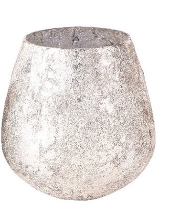 Teelichtglas Effa M, konisch,  gold, 9x14 cm