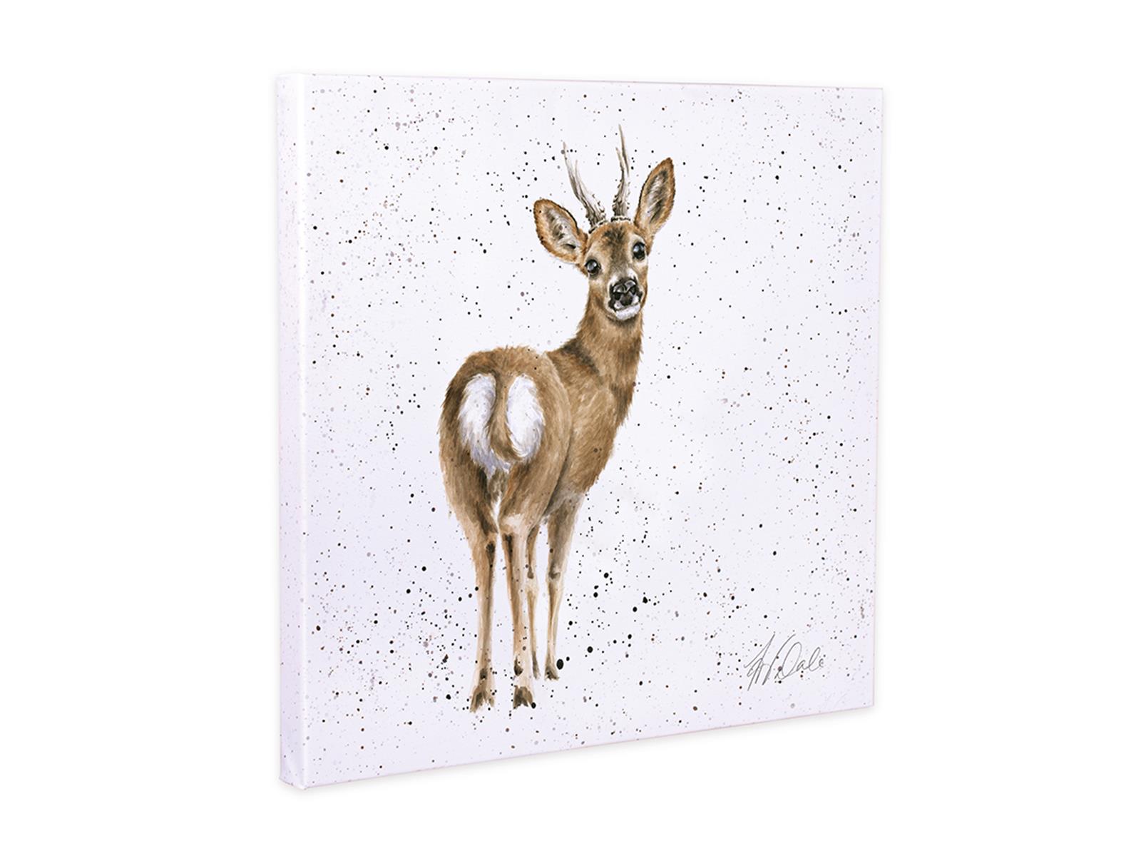 Wrendale Leinwand klein, Aufdruck junges Reh, "The Roe Deer",  20x20 cm