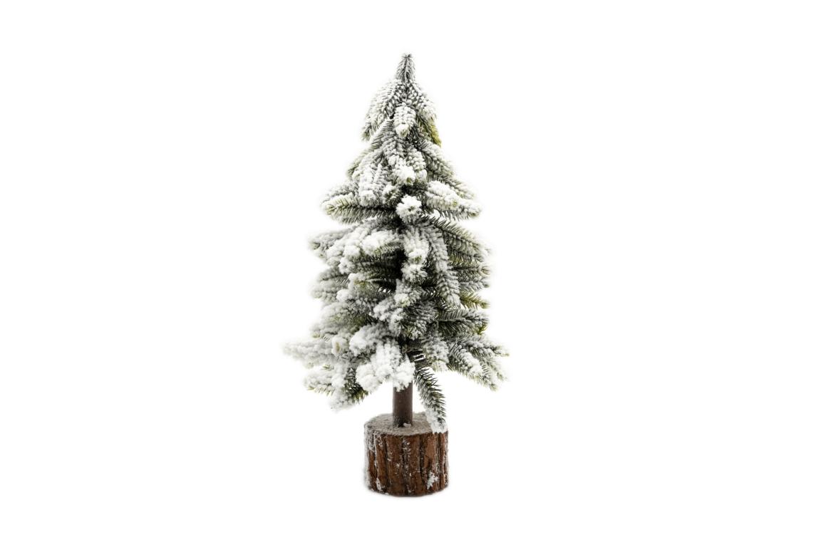 Künstlicher Tannenbaum mittel, mit künstlichem Schnee. 13x35cm