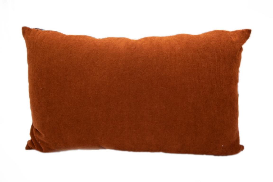 Kissenhülle Autum, Blumenmotiv, grau-orange,35x55 cm