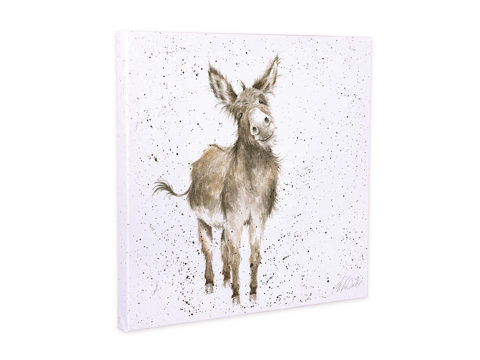Wrendale Leinwand medium, Aufdruck Esel, " Gentle Jack", 50x50 cm
