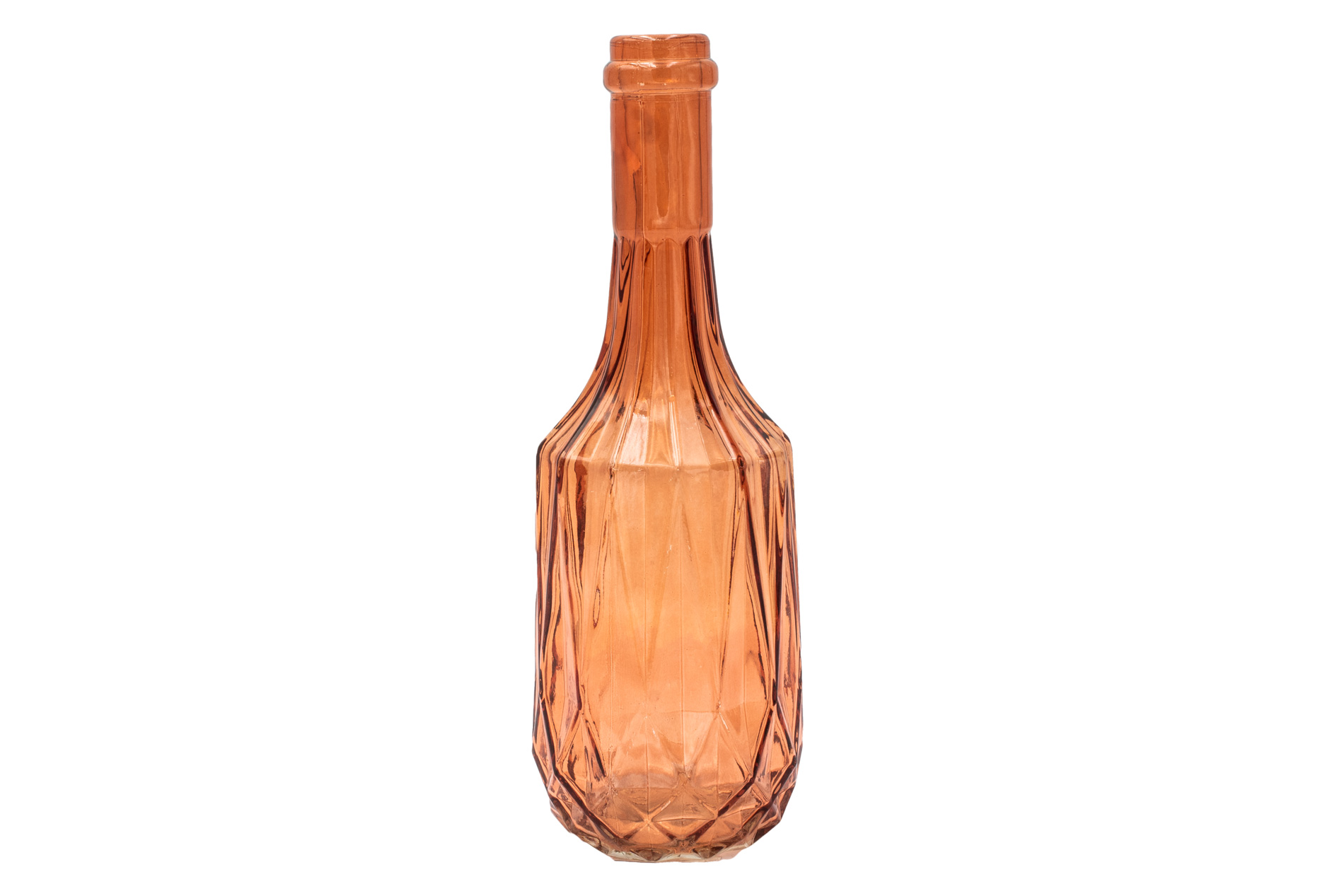 Glasflasche/Vase brauntöne, H22 cm