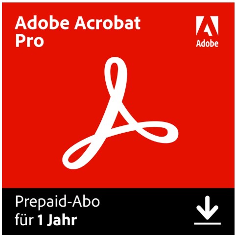Adobe Acrobat Pro DC 2022 - 1 Jahr Abo Adobe Acrobat Pro DC 2022 - 1 Jahr Abo