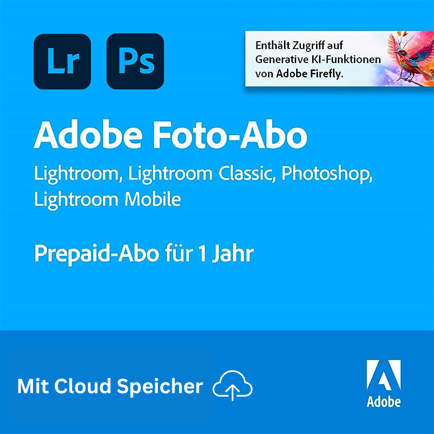 Adobe Creative Cloud Foto-Abo | 1 Jahr | Cloud-Speicher | PC/Mac | Volumenlizenz