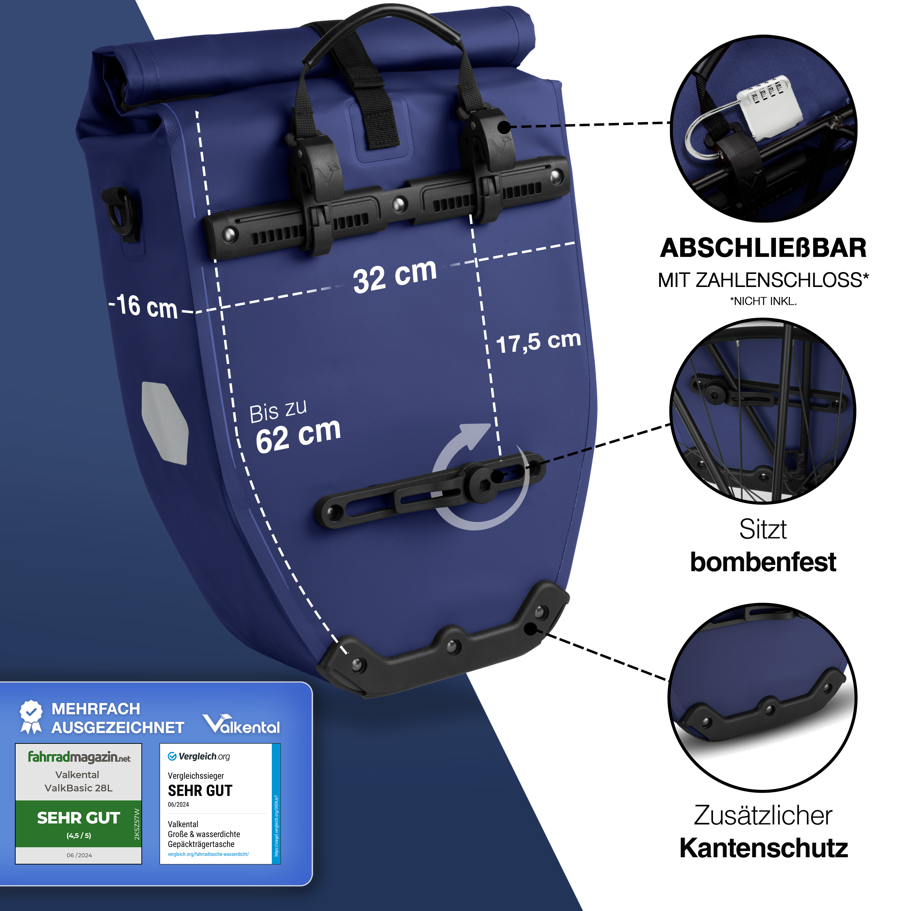ValkBasic Größe: 28 Liter Farbe: blau