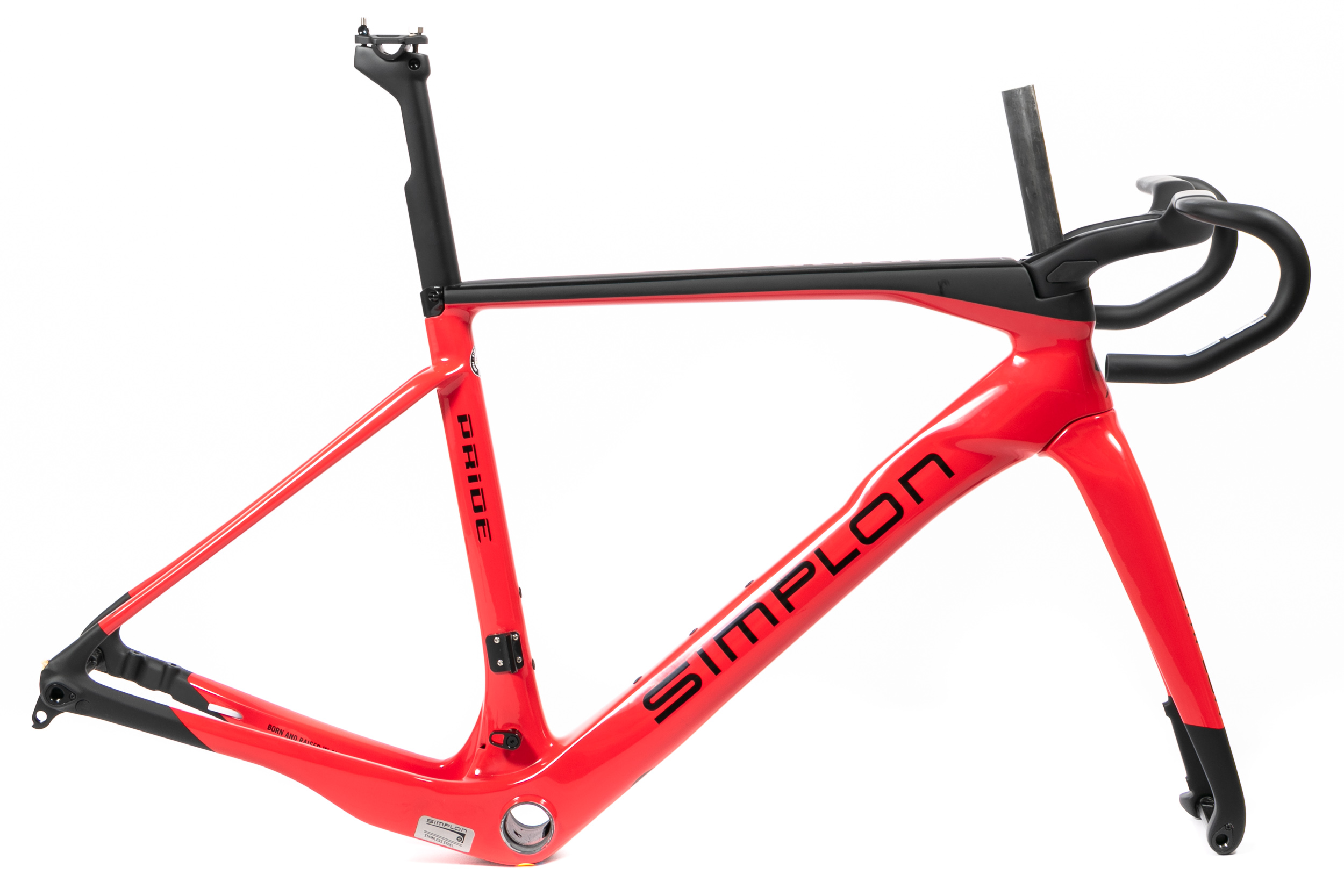 PRIDE Rahmen-Set Carbon Red Rh55cm Pro: 120/420mm