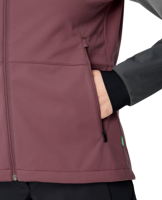 Wo Qimsa Hooded Softshell Jacket Größe: 38 Farbe: ruby dusk