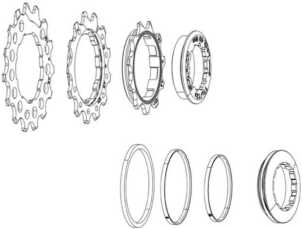 SRAM Kassettenritzel-Satz für PG-1210/1230
