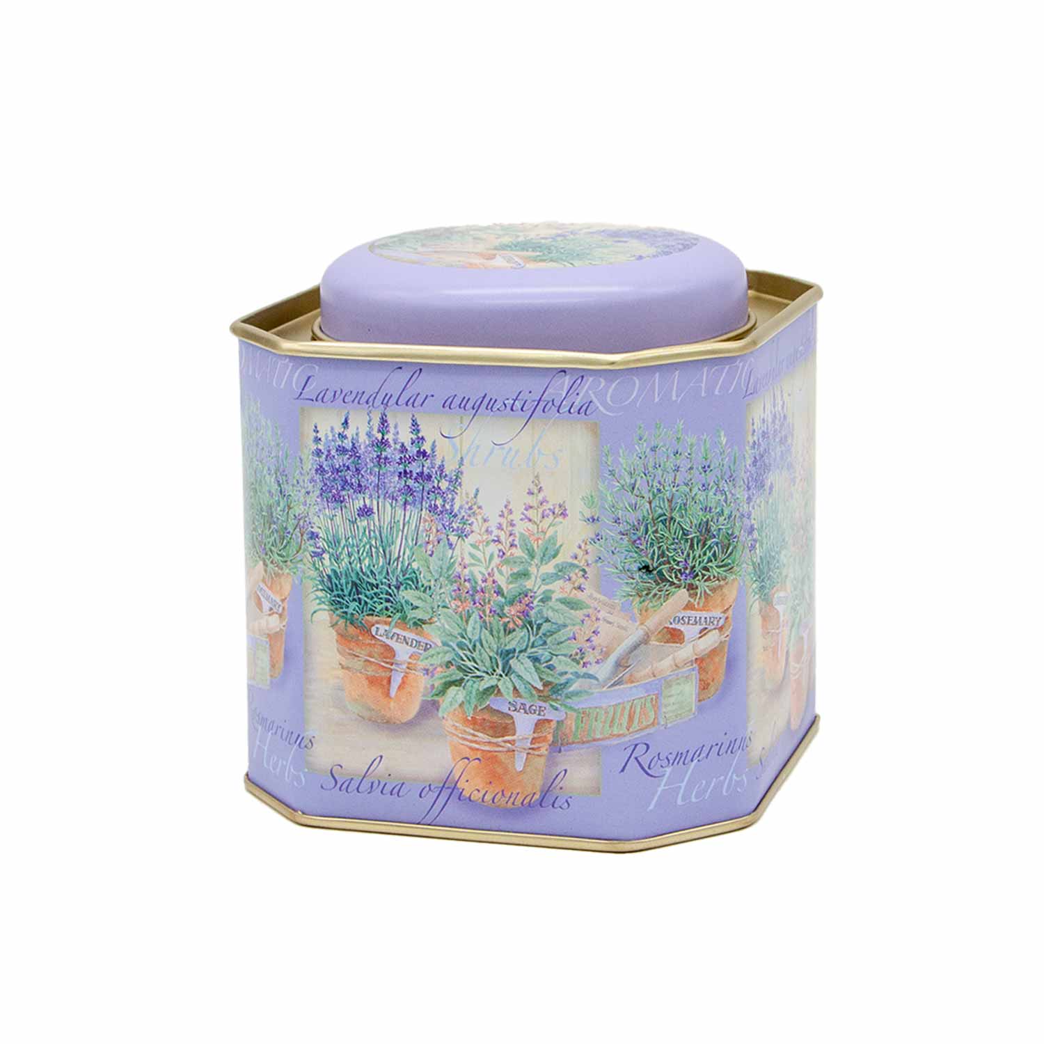 Teedose „Rosmarin & Lavendel“ mit Stülpdeckel, ca. 200 g