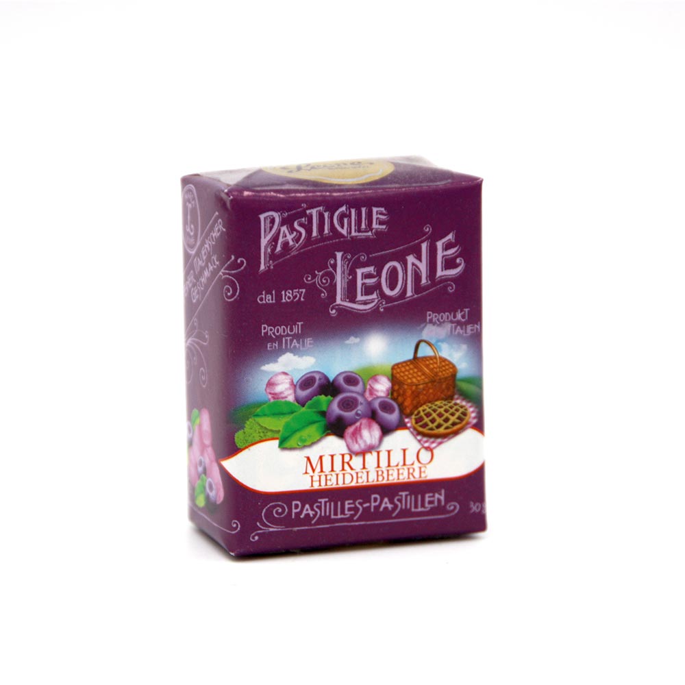 Pastiglie Leone - aromatische Pastillen Heidelbeere, 30g
