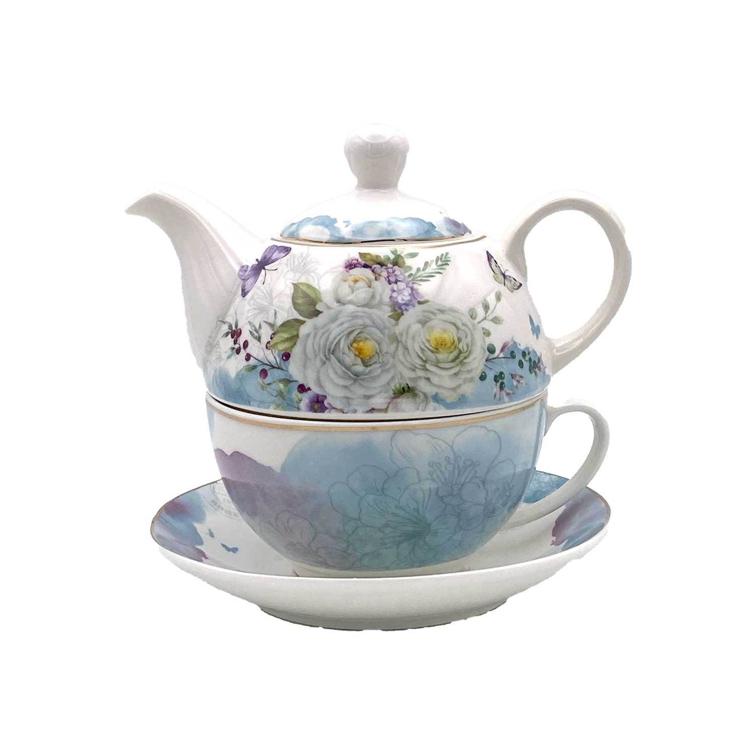 Tea for One Set „Roses & Butterfly”