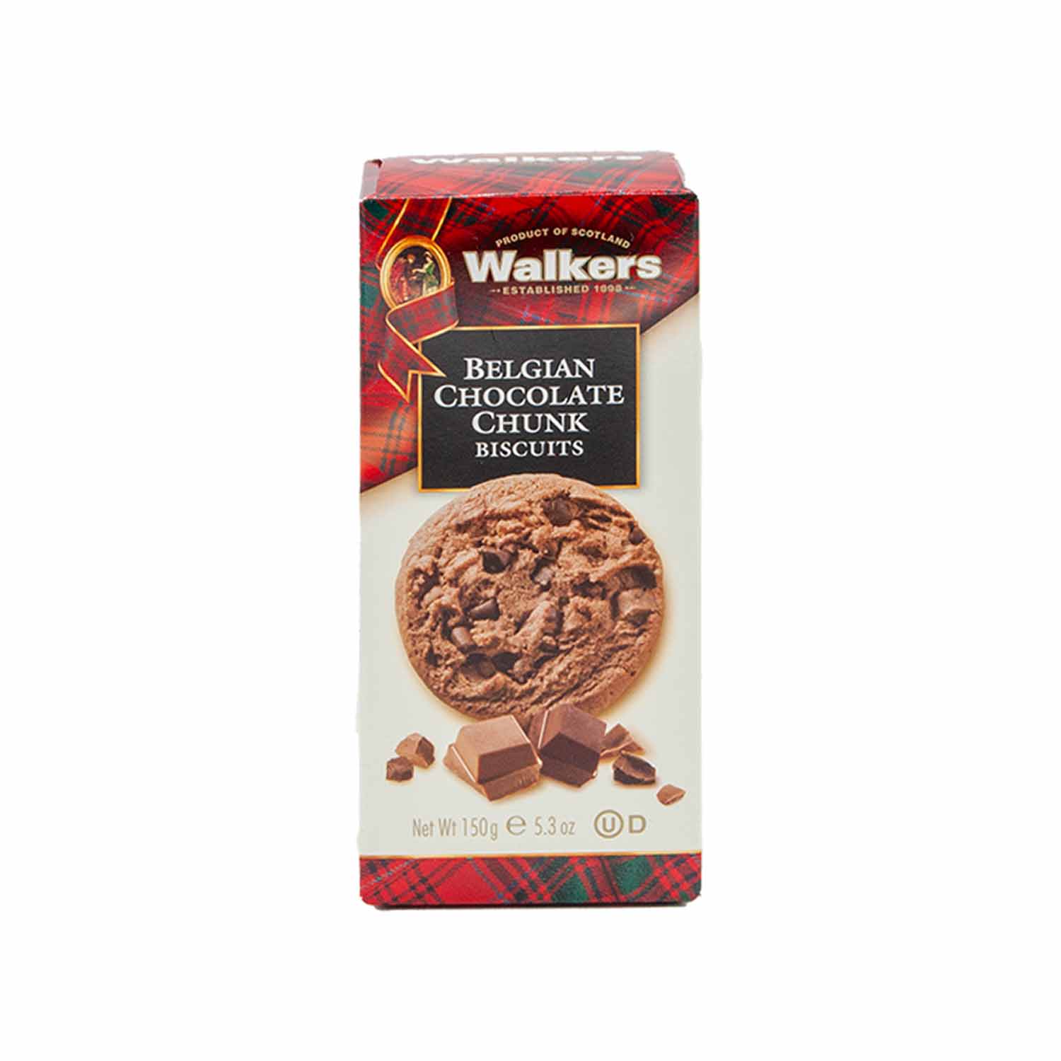 Walkers Belgian Chocolate Chunk Biscuits, 150g