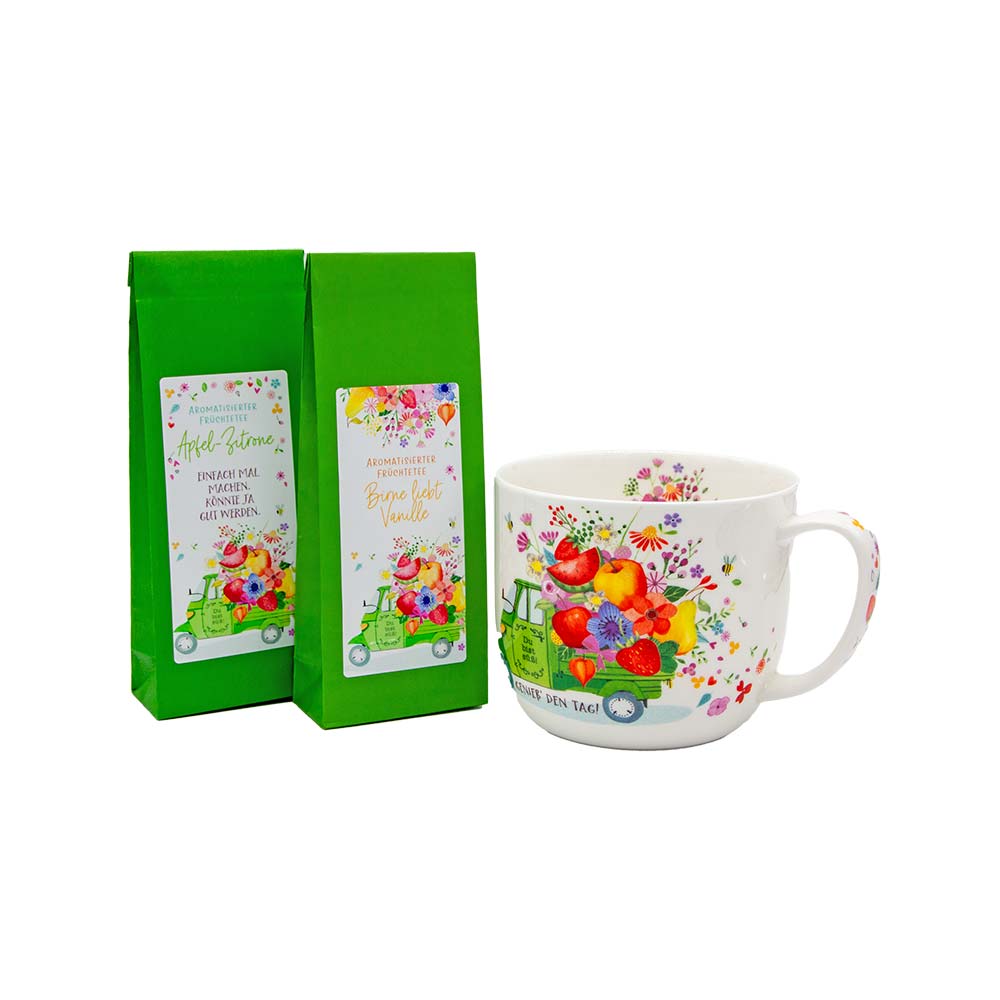 Jumbo-Teetasse „Schönes Leben”, 700 ml