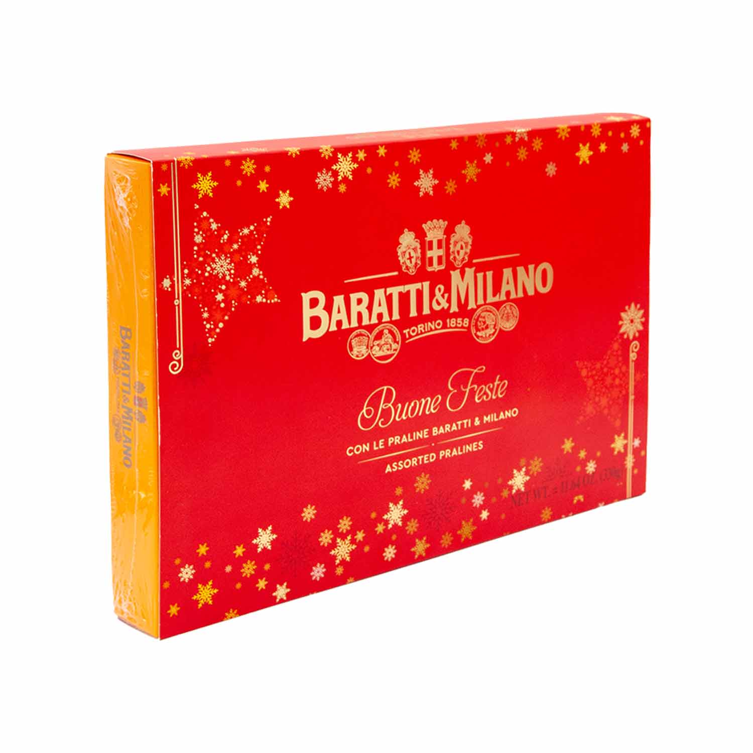 Baratti & Milano Weihnachtsgeschenkbox mit Auswahl an italienischen Pralinen, 330g