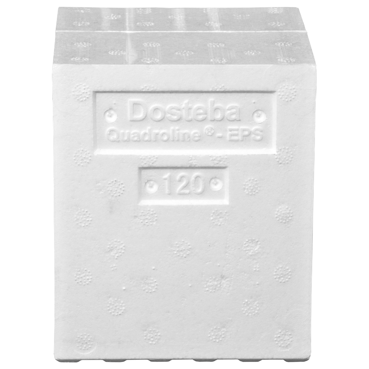 Dosteba Montagequader Quadroline-EPS zur Befestigung von Rohrschellen für Dachwasserabläufe, Rückhalter und Vorreiber für Fensterläden sowie Briefkästen und Werbetafeln. 
