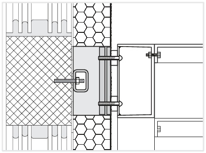 Illustration der Befestigung von Treppen mit der Schwerlastkonsole SLK-ALU-TTQ und SLK-ALU-TTR