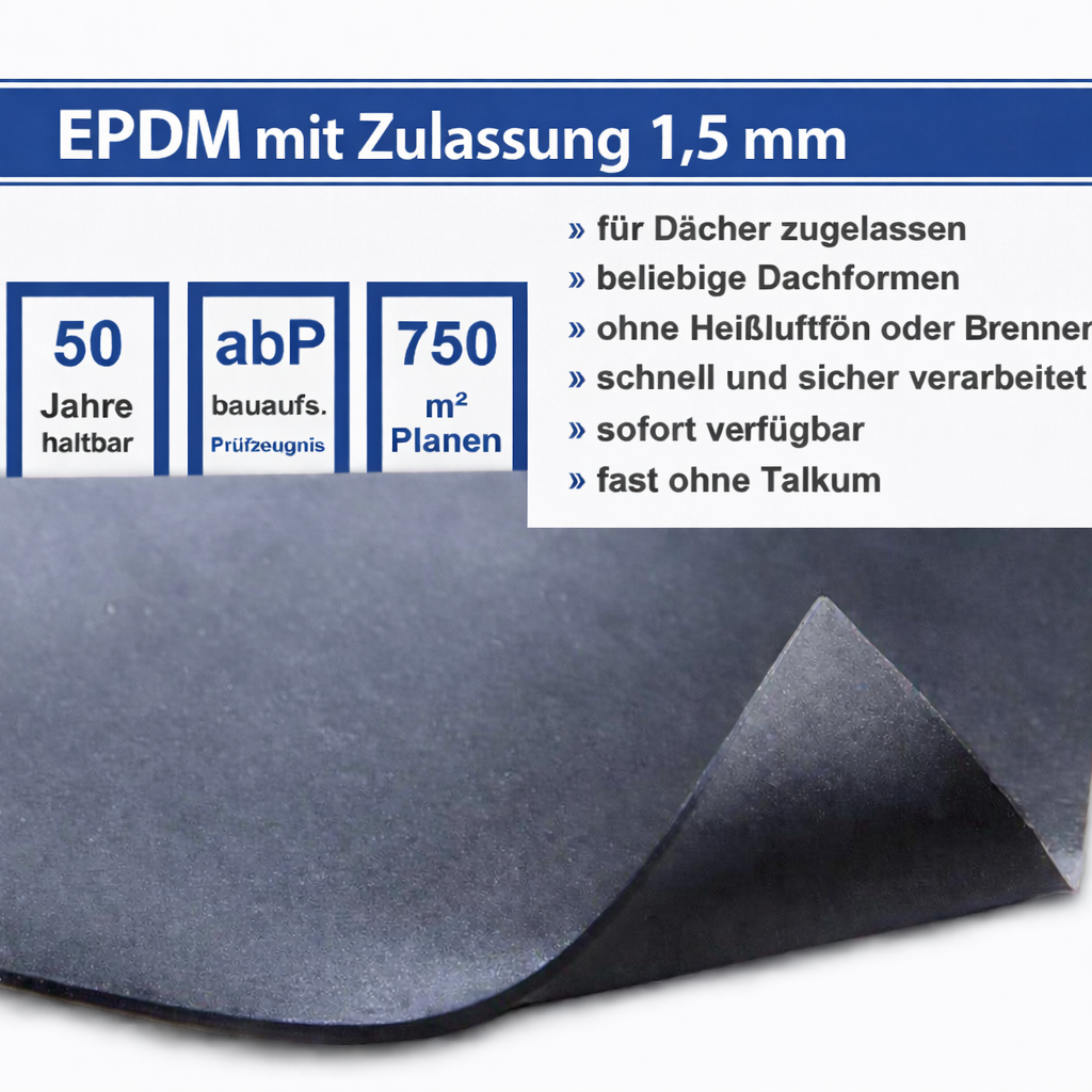 EPDM-Dachfolie/Flachdachfolie 1,5 mm
