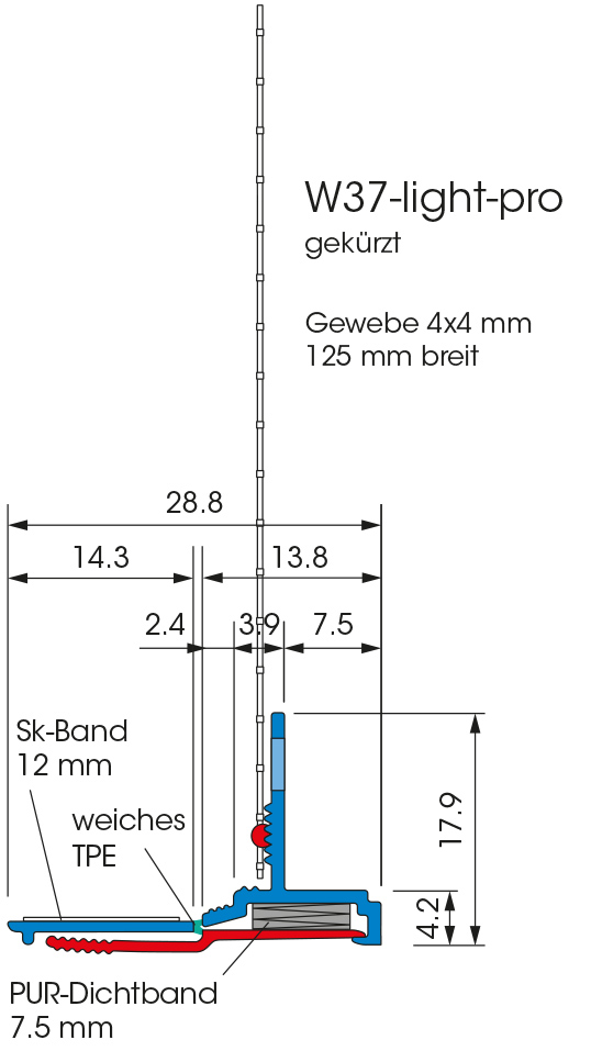 APU Gewebeleiste PUR-FIX-LIGHT-pro W37-pro weiß