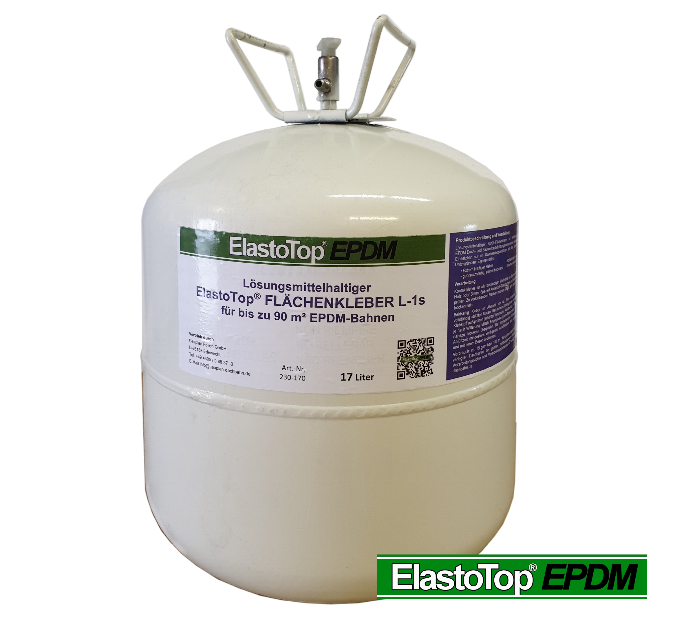 ElastoTop Sprüh-Flächenkleber L-1s - Flasche 17 l