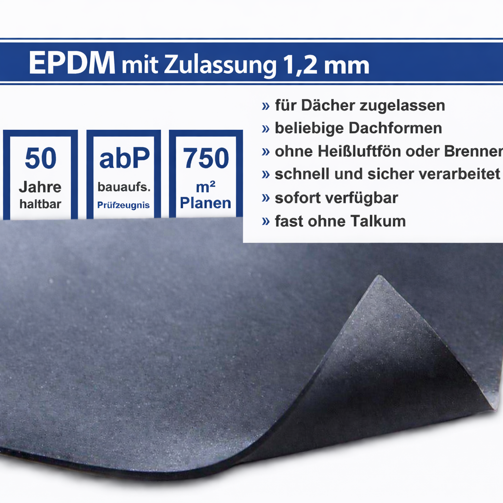 EPDM-Dachfolie/Flachdachfolie 1,2 mm