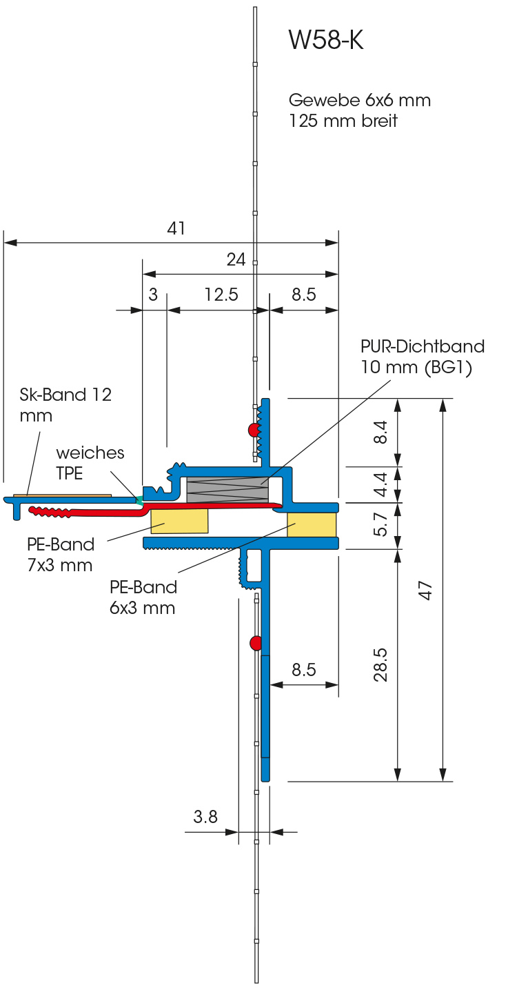 APU Gleitlagerprofil PUR FIX W58-K