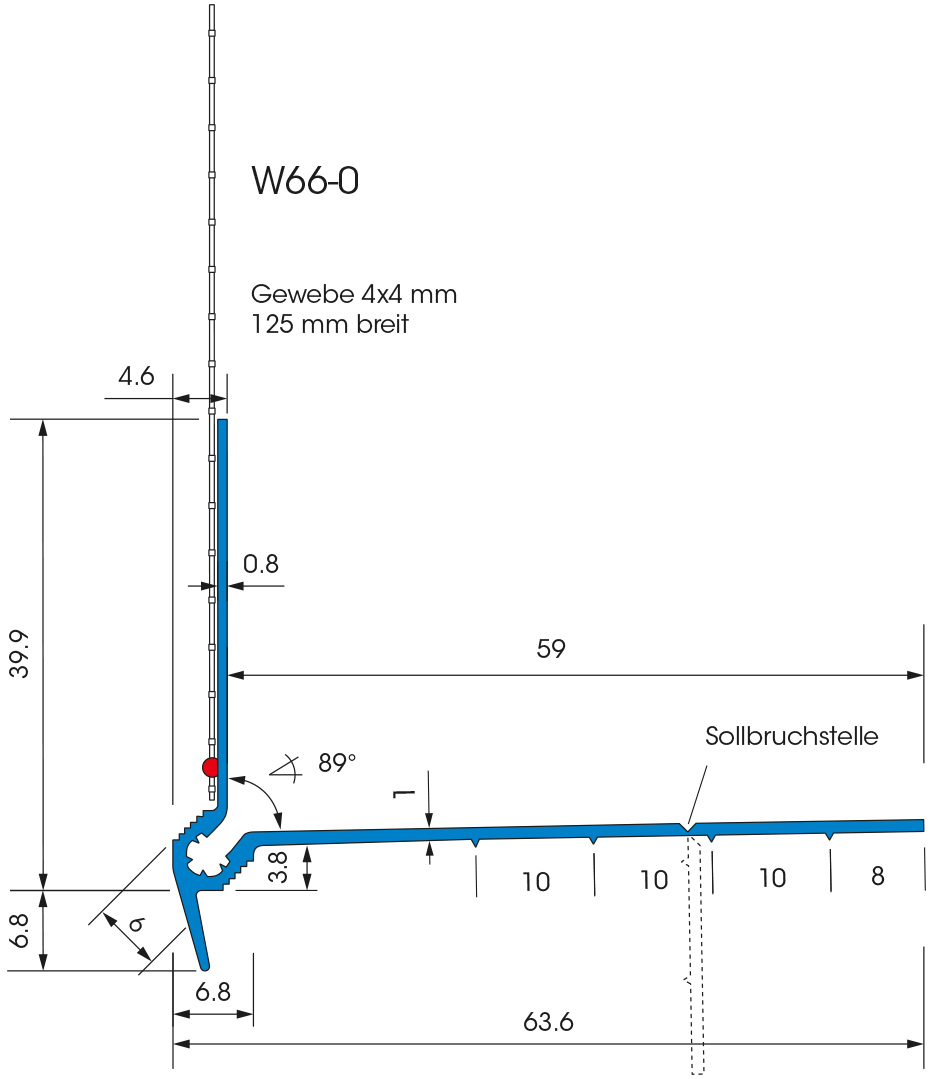 APU Sockelkantenprofil SOKA-TEX-ZERO