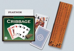 Cribbagebord met kaarten Piatnik
